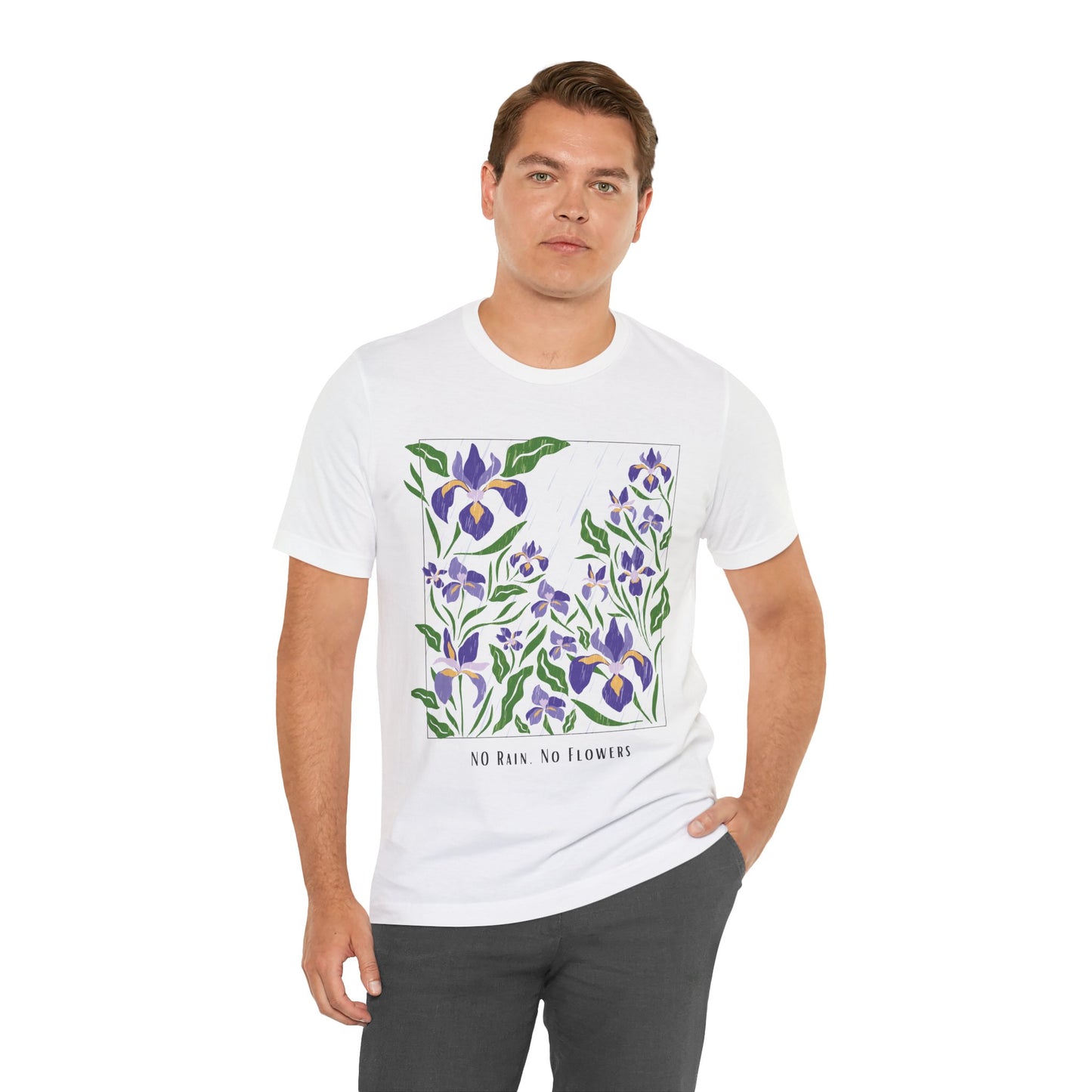 No Rain, No Flowers – Inspirational T-Shirt for Personal Growth