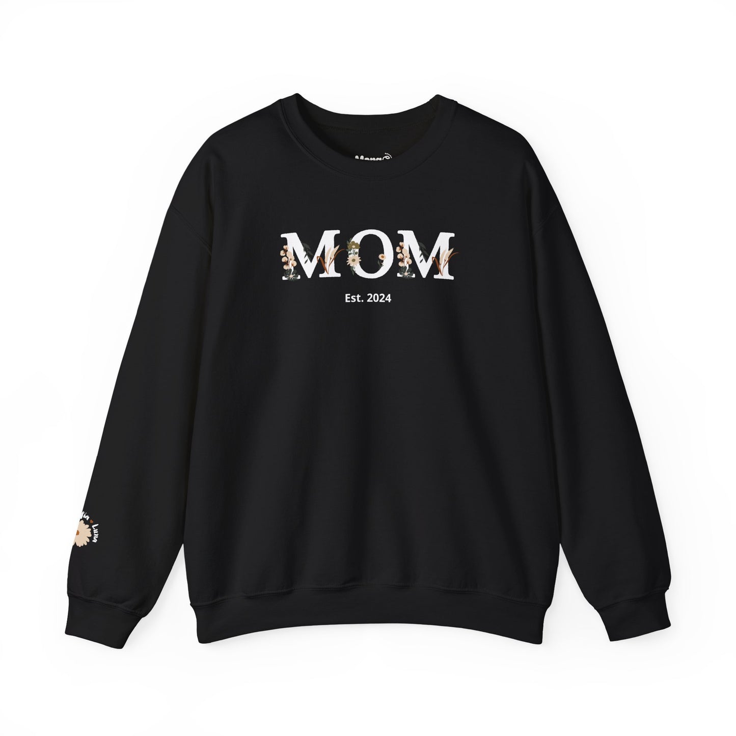 Personalized Floral Mom Sweatshirt | Cozy Gift for New Moms | A Unique Gift That Celebrates Your Motherhood