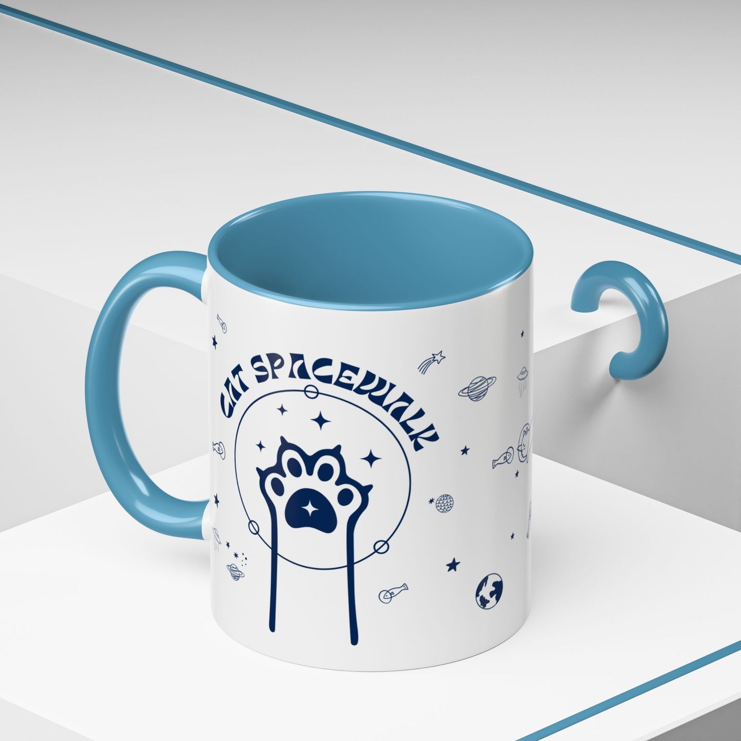 Cosmic Cat Spacewalk Coffee Mug - 11oz & 15oz
