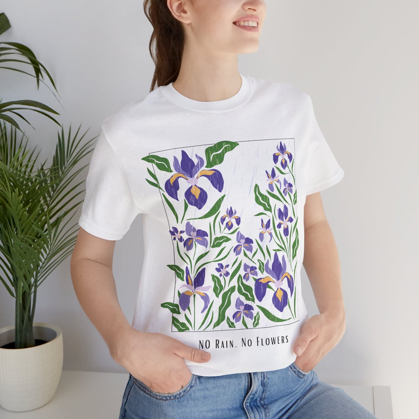 No Rain, No Flowers – Inspirational T-Shirt for Personal Growth