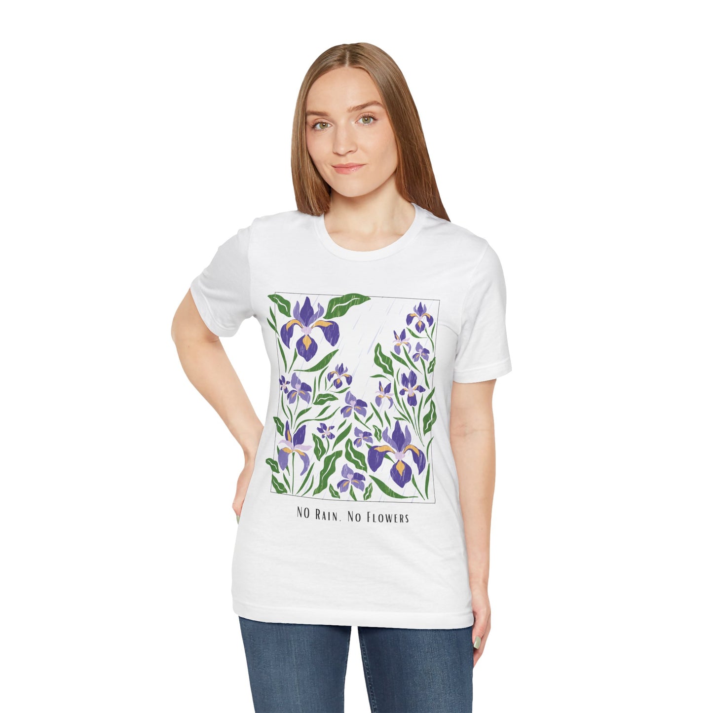 No Rain, No Flowers – Inspirational T-Shirt for Personal Growth