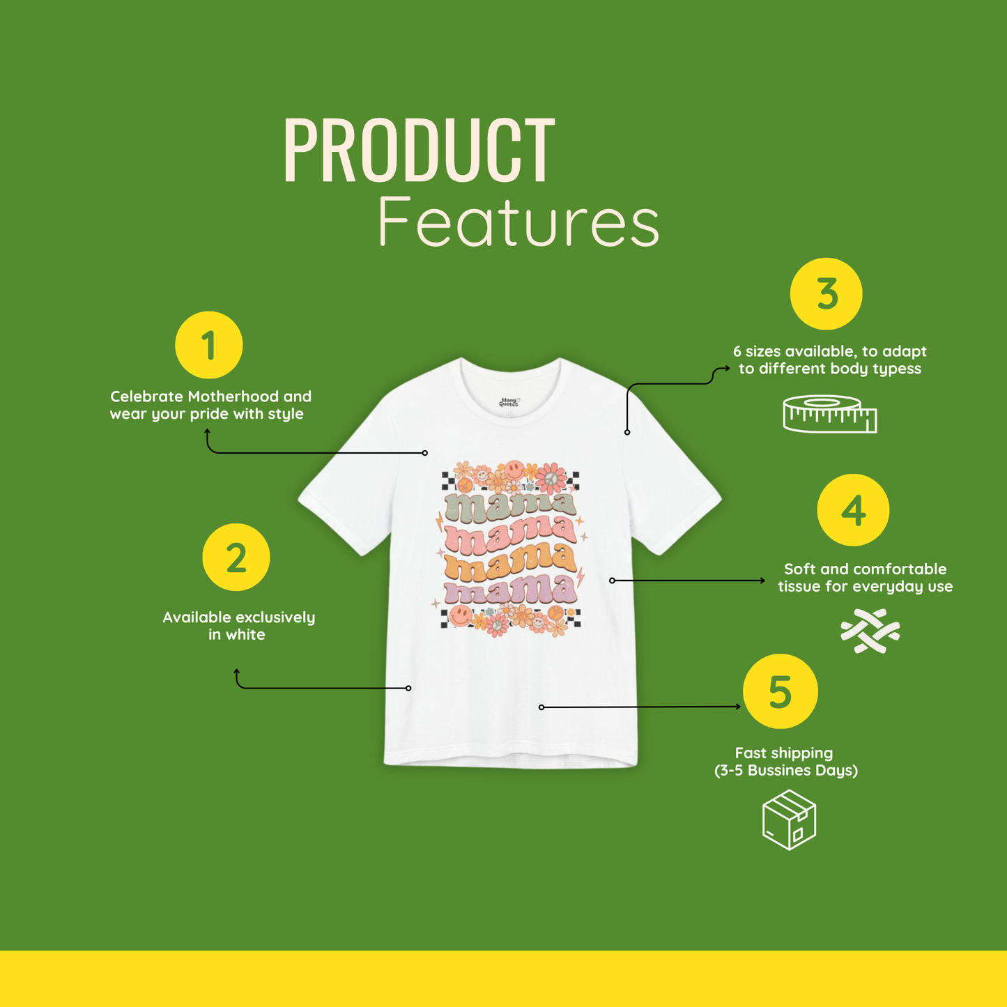 Retro Mama T-Shirt – Colorful Graphic Tee for Stylish Moms | A Cool Gift from a Stylish Grown-Up