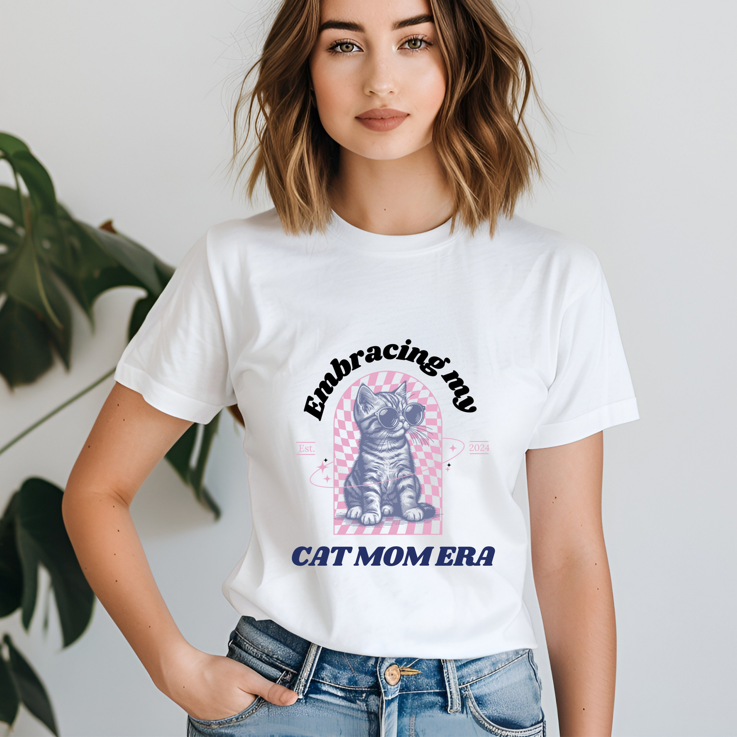 Fully in My Cat Mom Era – Custom Year T-Shirt