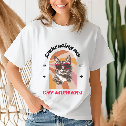 In My Cat Mom Era - Retro Style Personalized T-Shirt