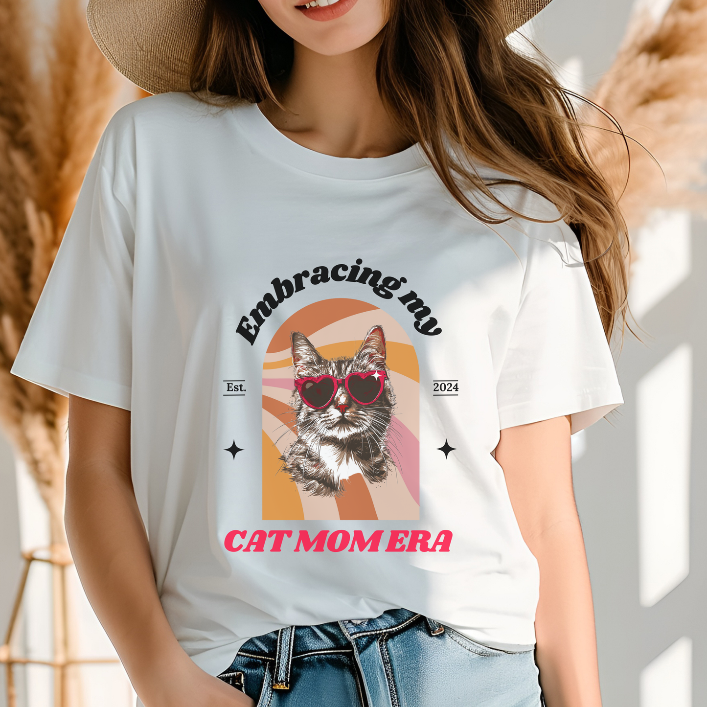 In My Cat Mom Era - Retro Style Personalized T-Shirt