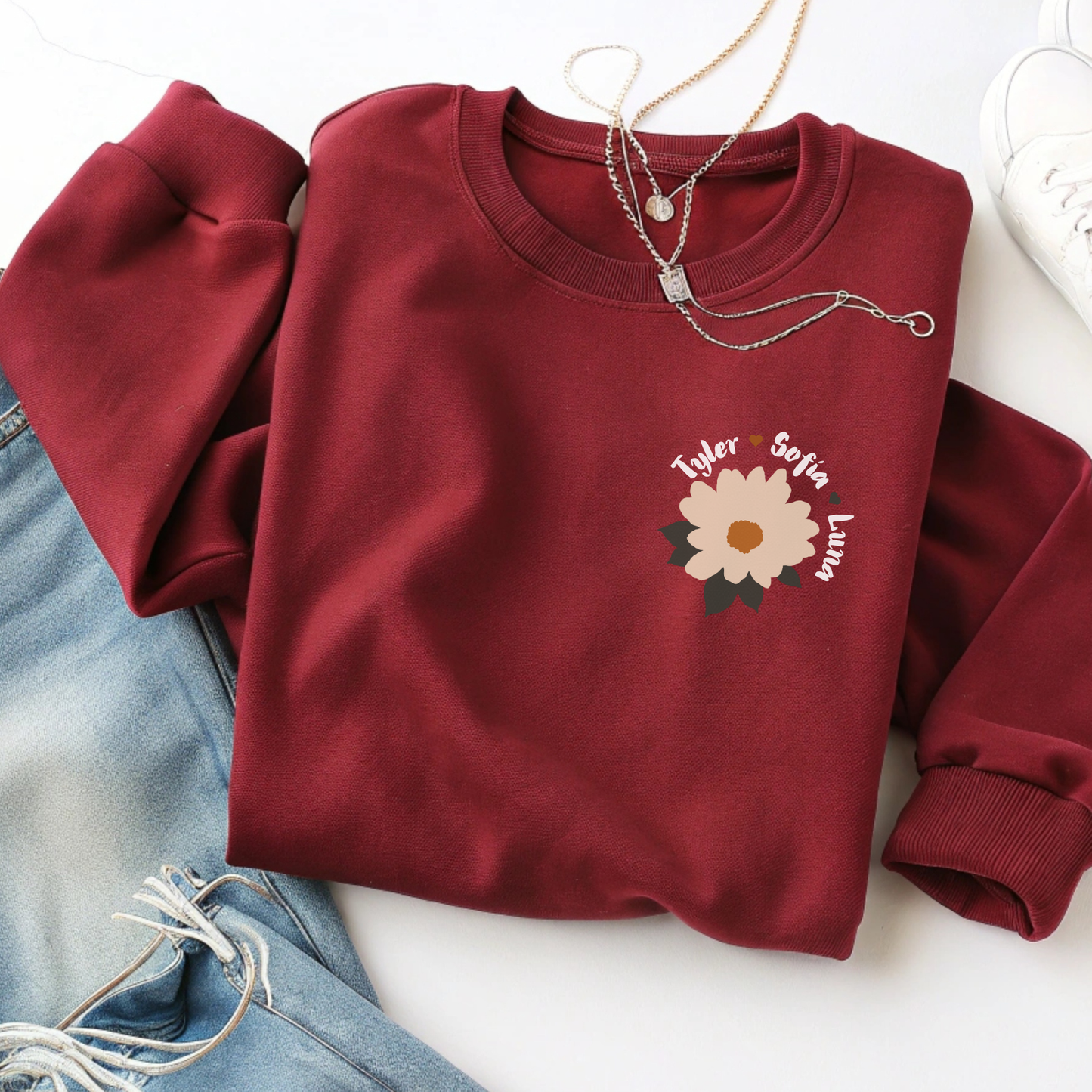 #1 Mom Sporty Sweatshirt – Personalized Sporty Sweatshirt for Mom