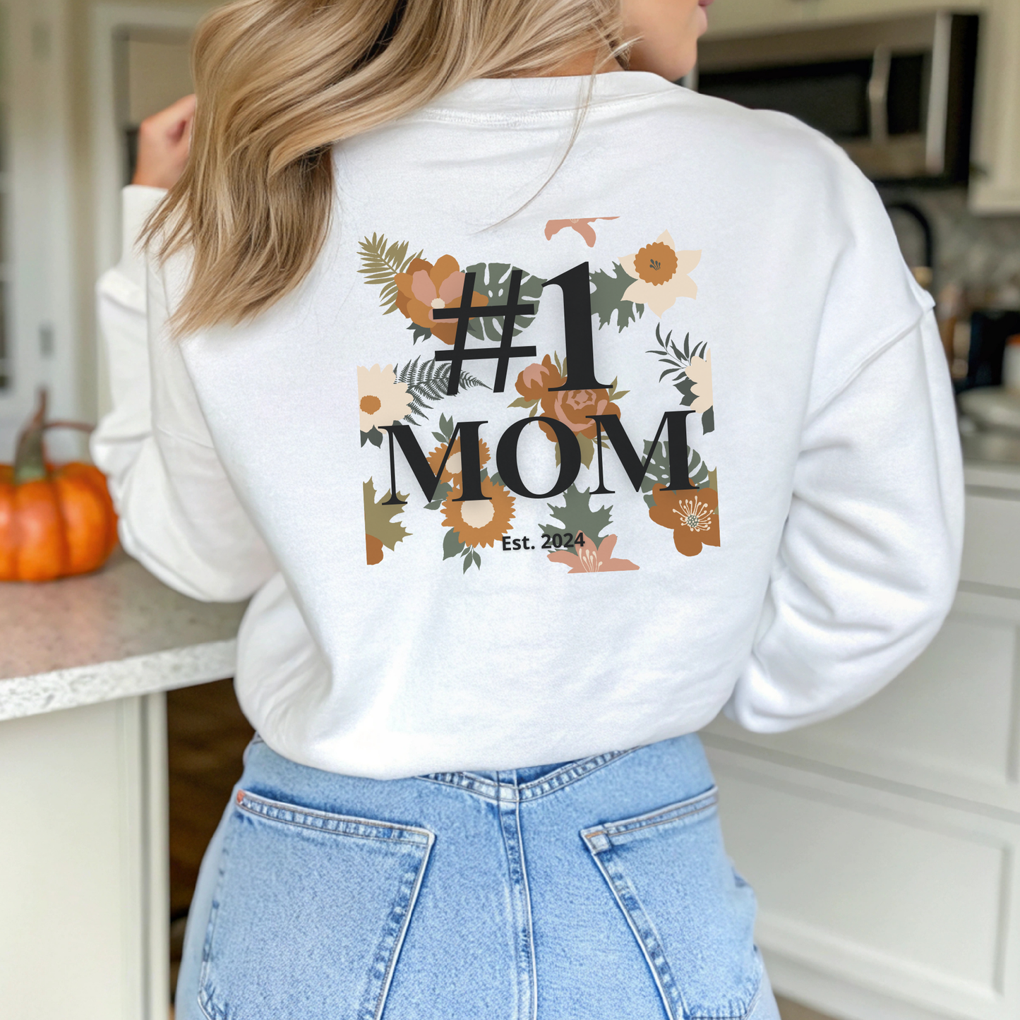 #1 Mom Sporty Sweatshirt – Personalized Sporty Sweatshirt for Mom