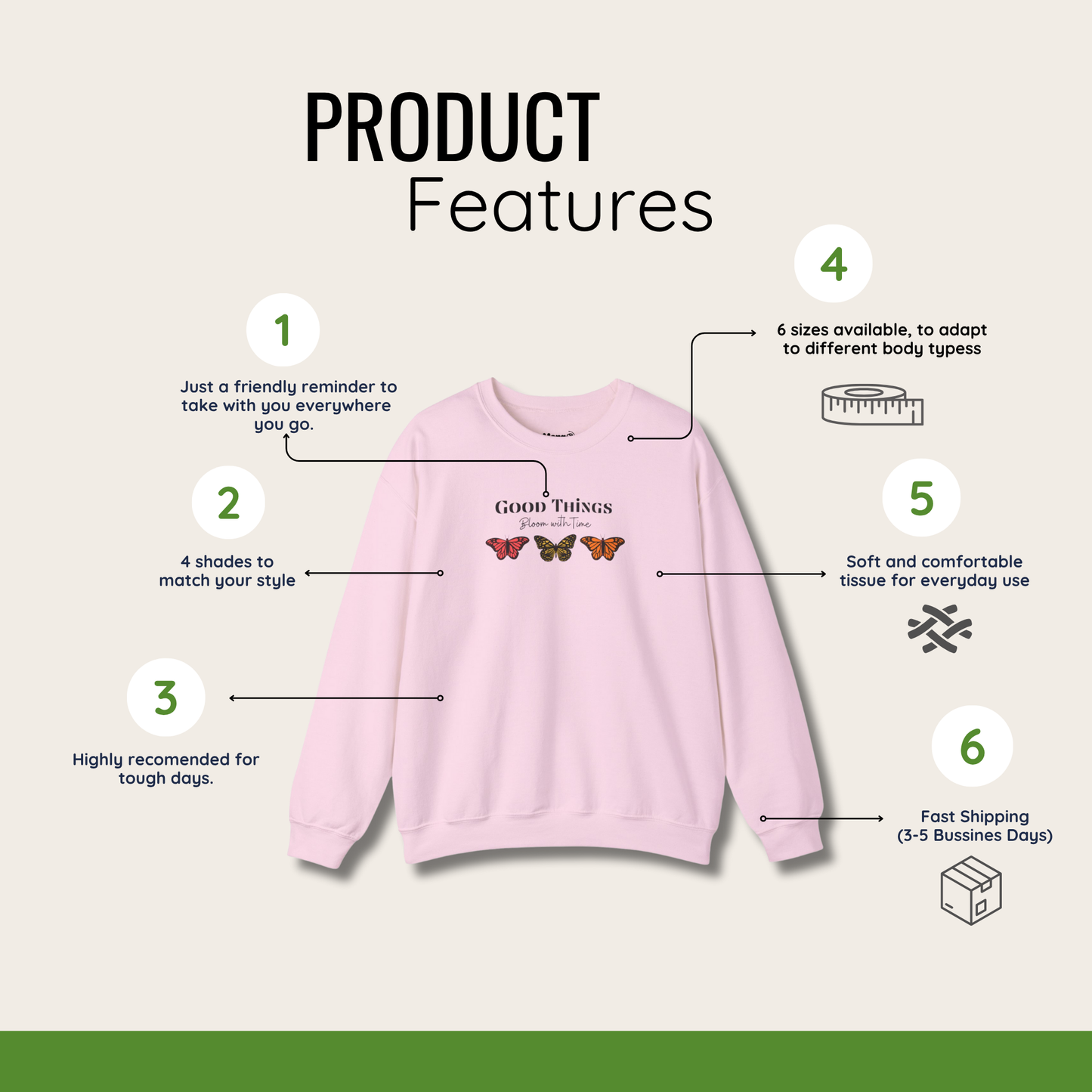 Good Things Bloom Hoodie – Healing, Growth & Patience Sweatshirt