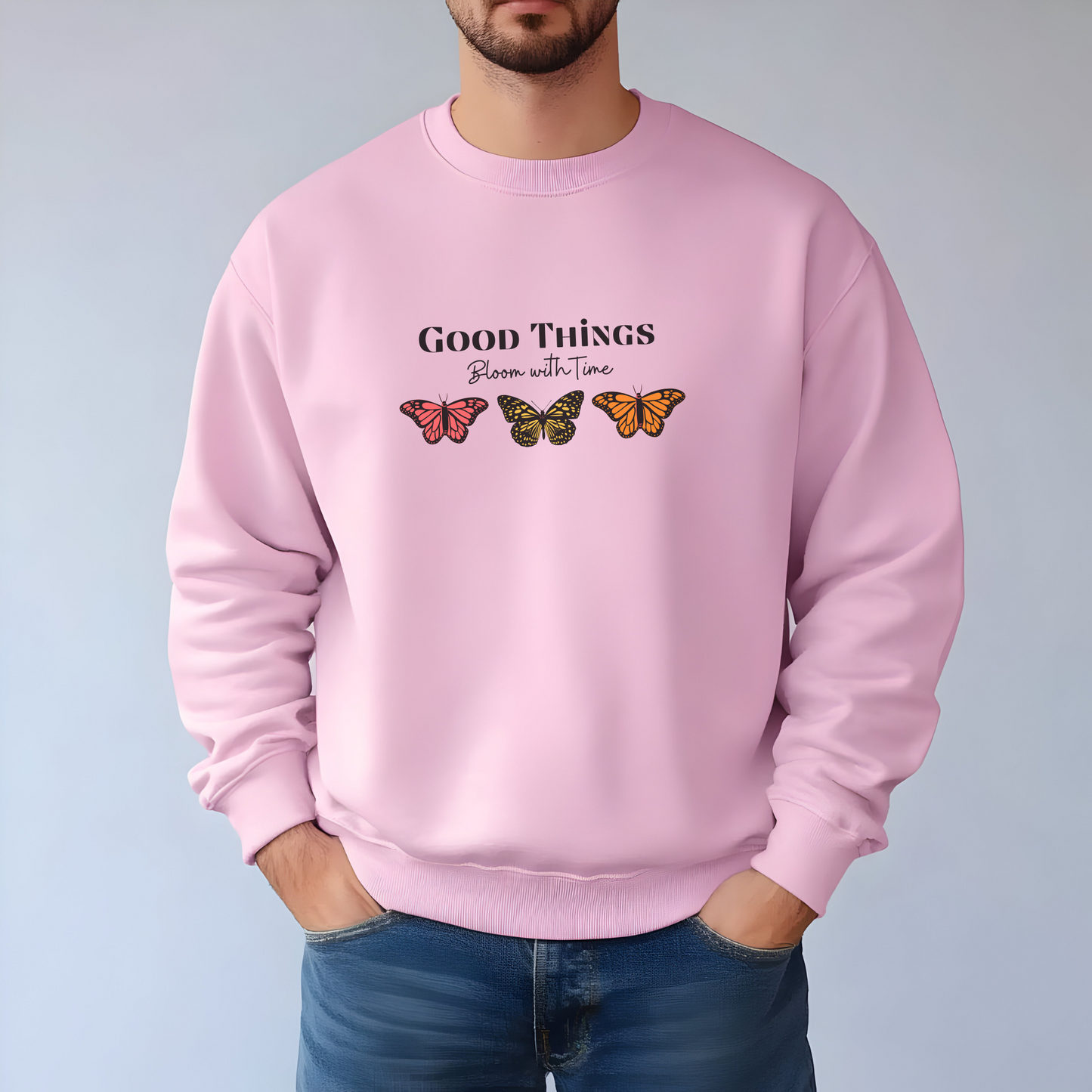 Good Things Bloom Hoodie – Healing, Growth & Patience Sweatshirt