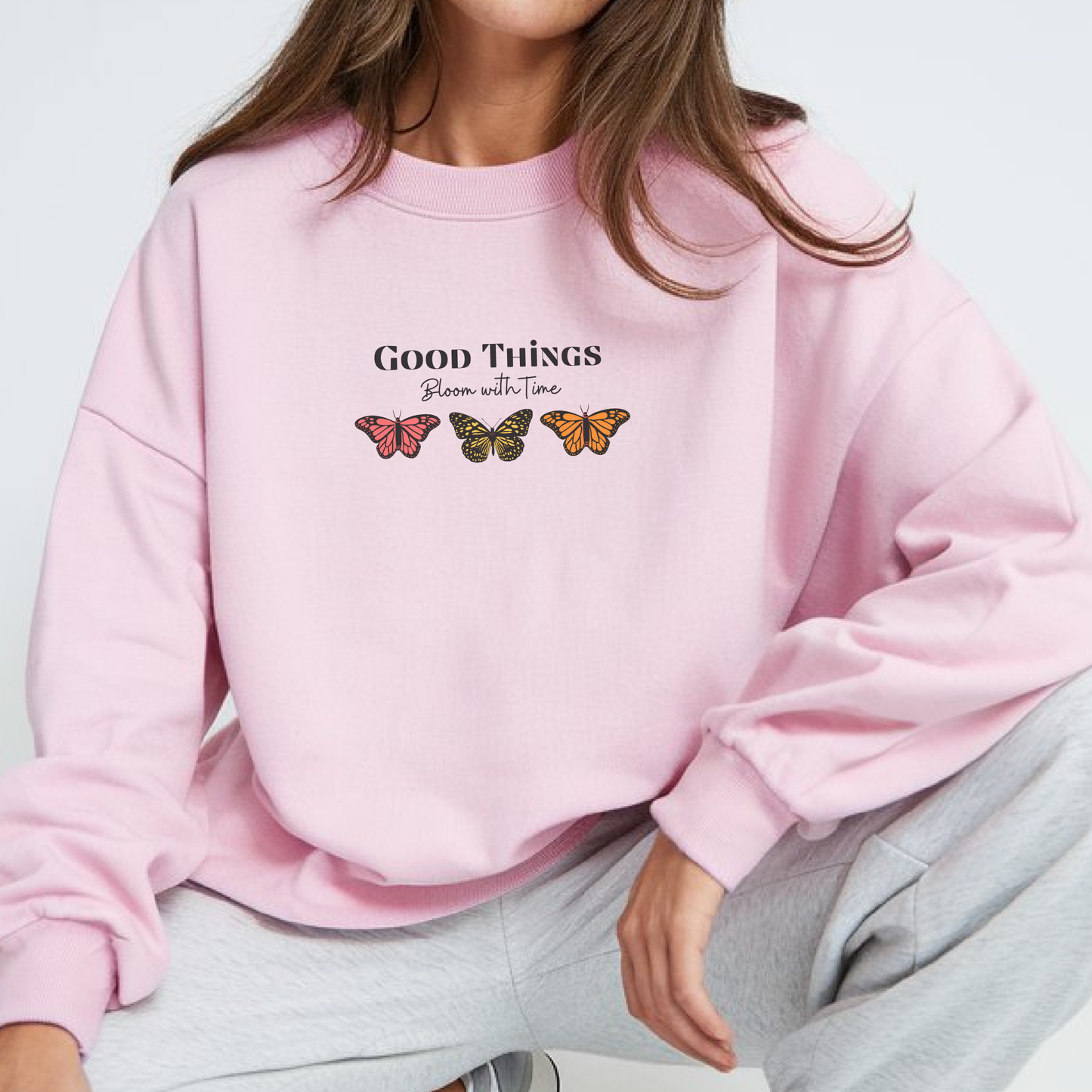 Good Things Bloom Hoodie – Healing, Growth & Patience Sweatshirt