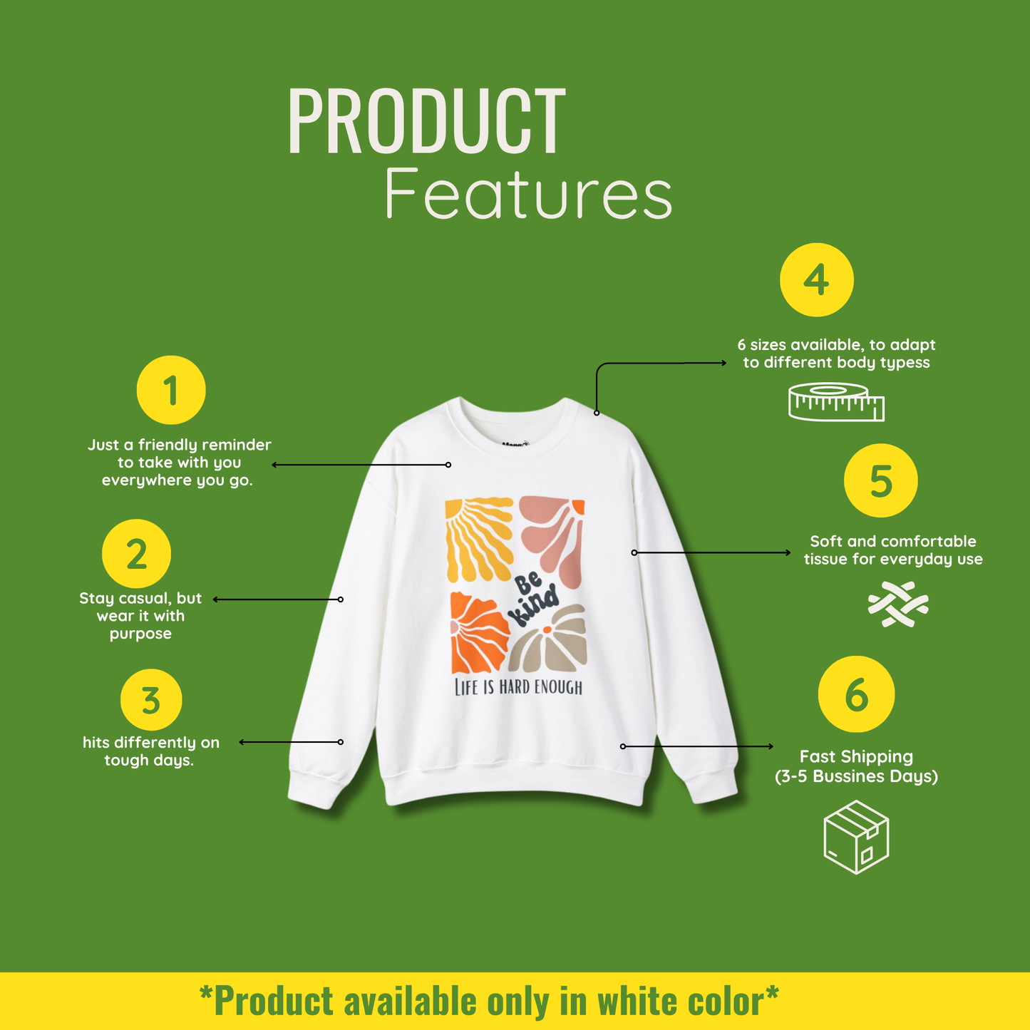 Be Kind Sweatshirt β A Simple Reminder for Tough Days