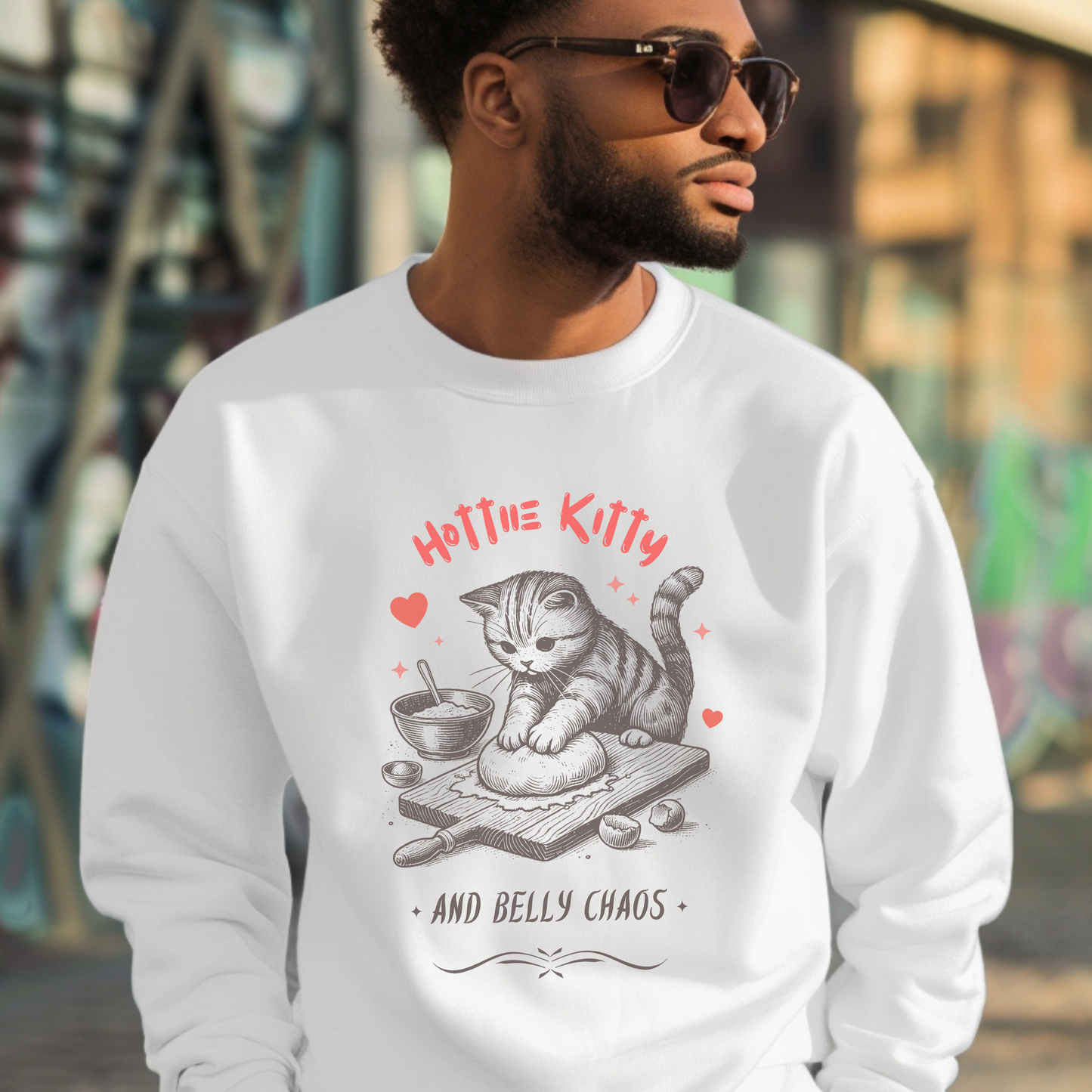 Cute Cat Sweatshirt with a Twist – For Confident, Real People
