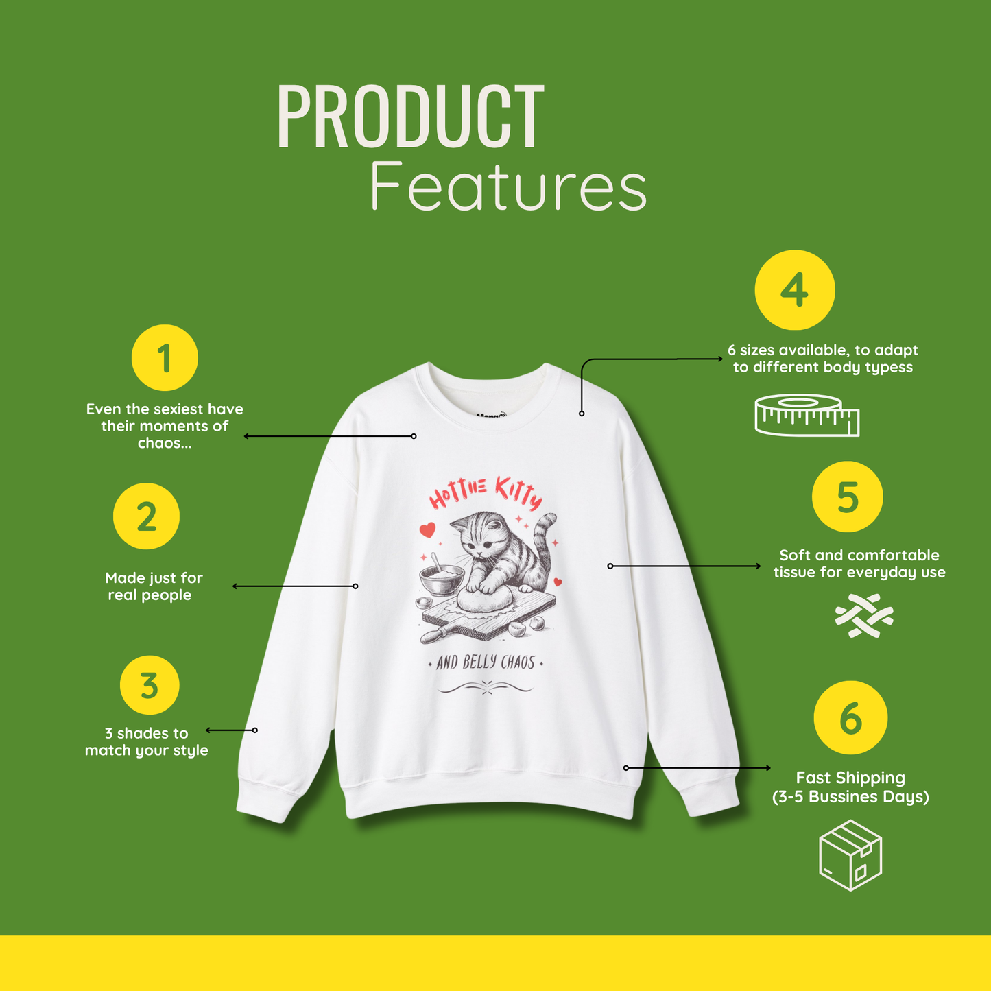 Cute Cat Sweatshirt with a Twist – For Confident, Real People