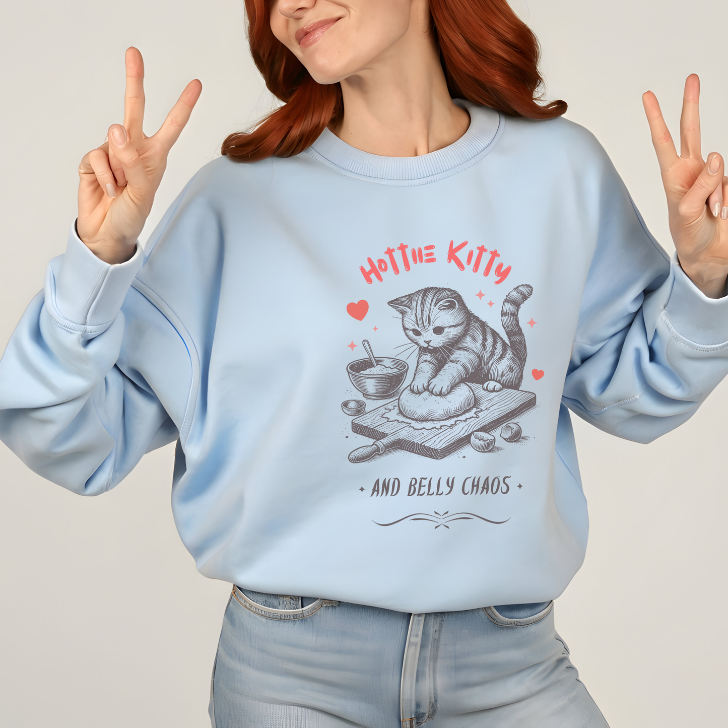 Cute Cat Sweatshirt with a Twist – For Confident, Real People