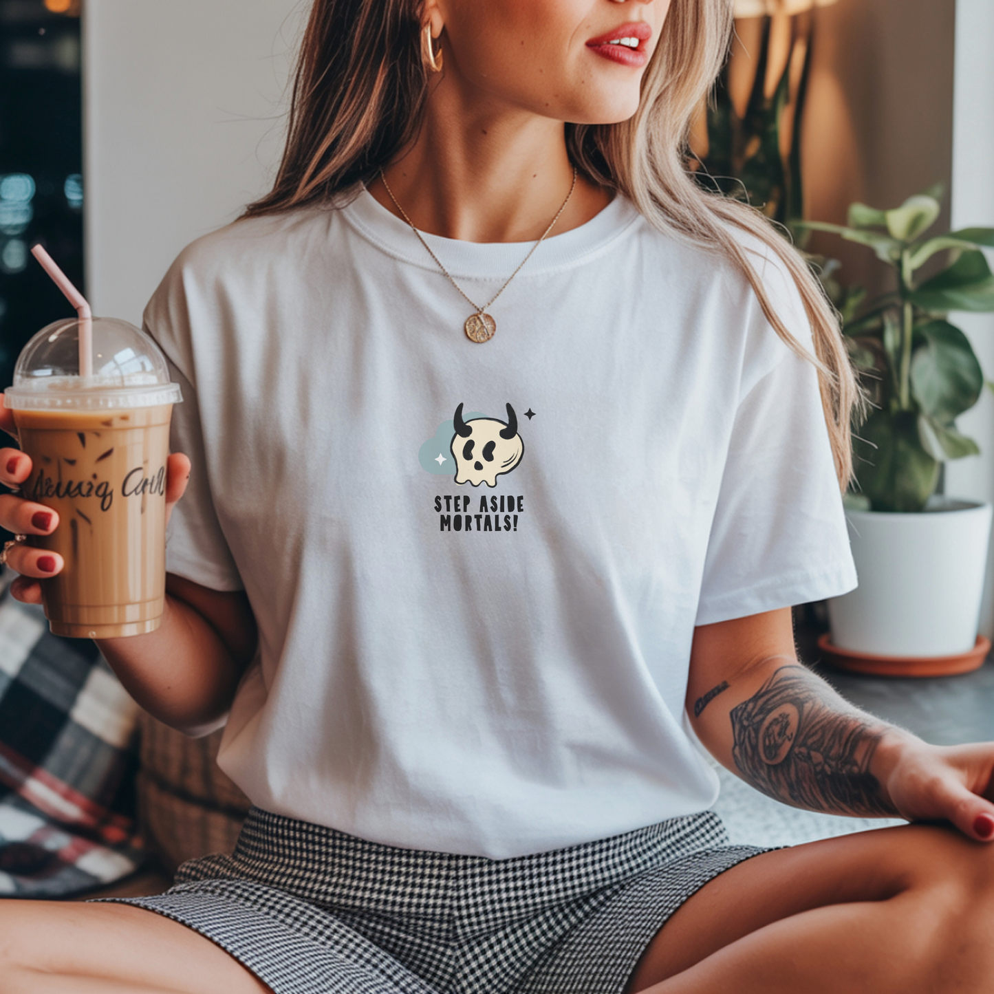 Funny Halloween T-Shirt | Bulldozer Ghost Tee | Adulting Humor – Step Aside Mortals
