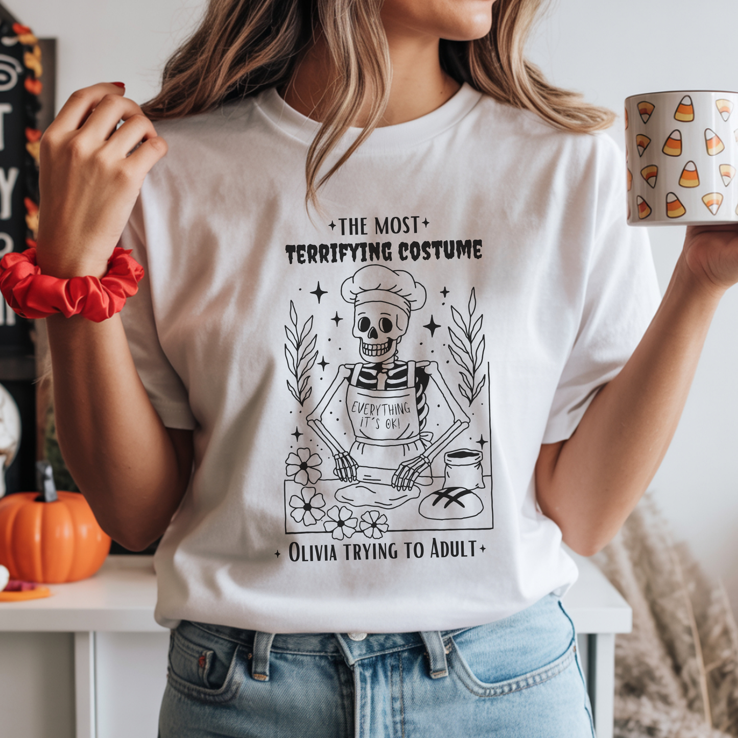 Personalized Halloween Skeleton T-Shirt | Funny Adulting Unisex Halloween Tee – The Horror to be Adult