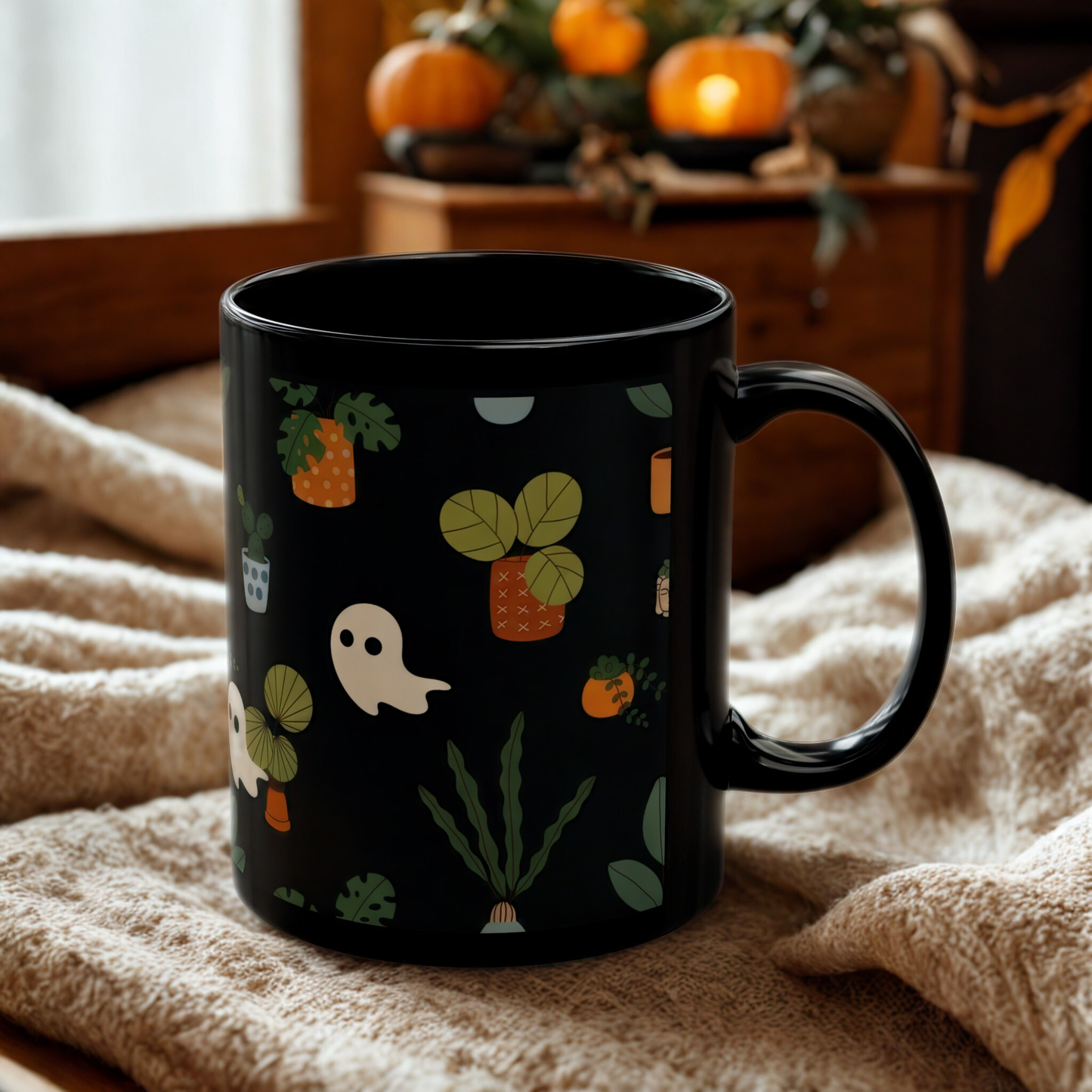 Halloween Plant Lover Ghost Mug | Funny Cozy Mug for Plant Parents – I Got Plants Tonight
