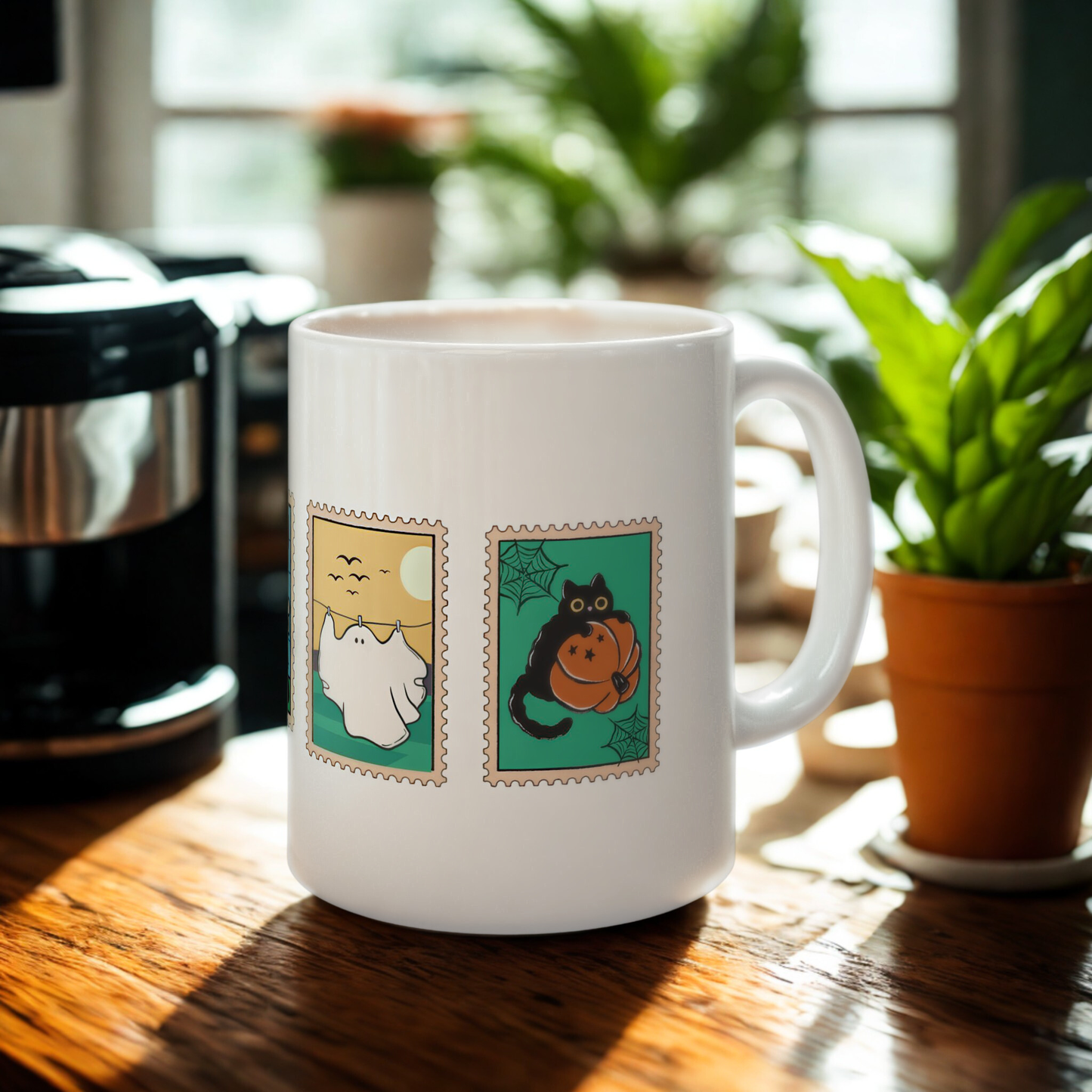 Comfy Ghost Mug | Halloween Adulting Humor Mug – I´m too bussy to haunt tonight