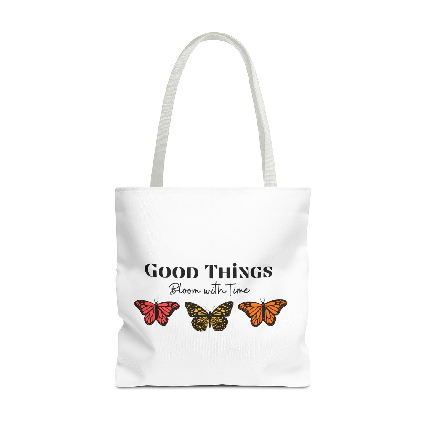 Good Things Bloom with Time" Tote Bag - Motivational Gift | Self Growth & Inspiration