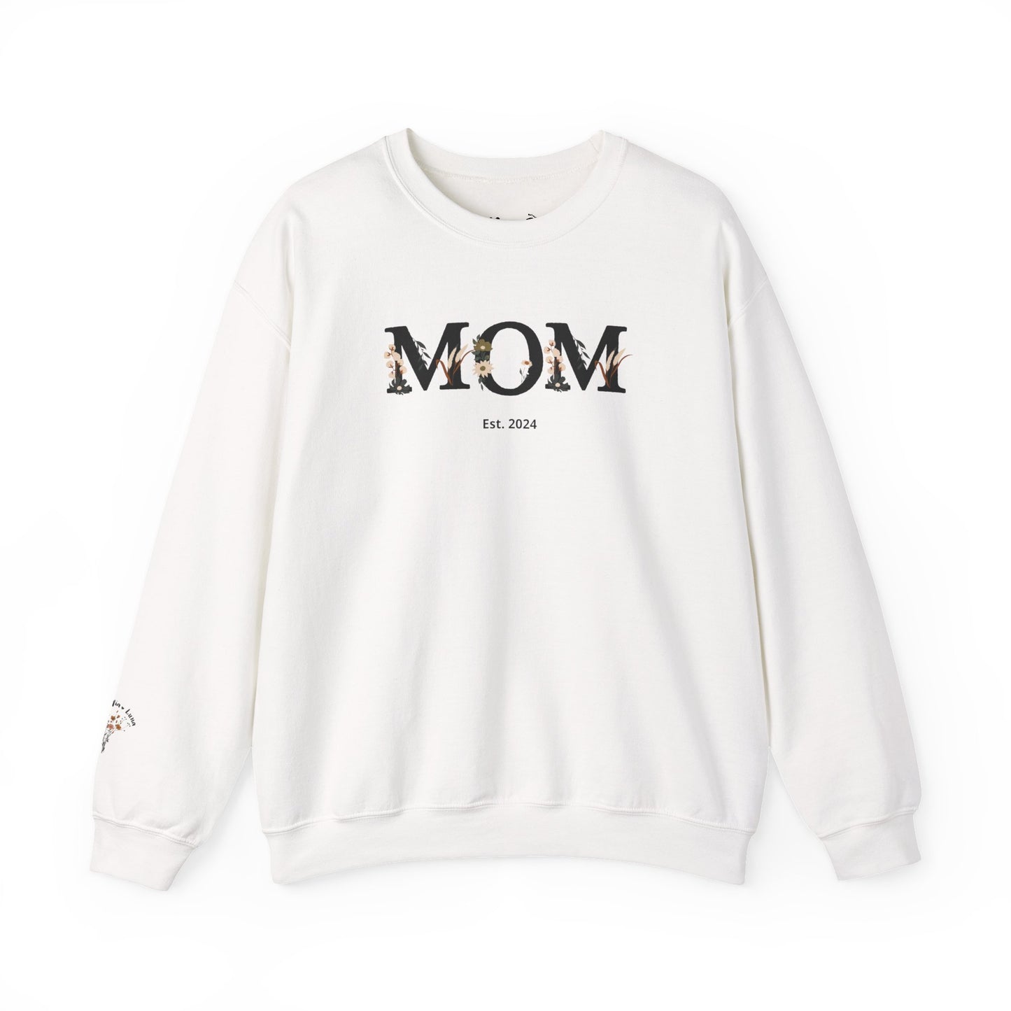 Personalized Floral Mom Sweatshirt | Cozy Gift for New Moms | A Unique Gift That Celebrates Your Motherhood