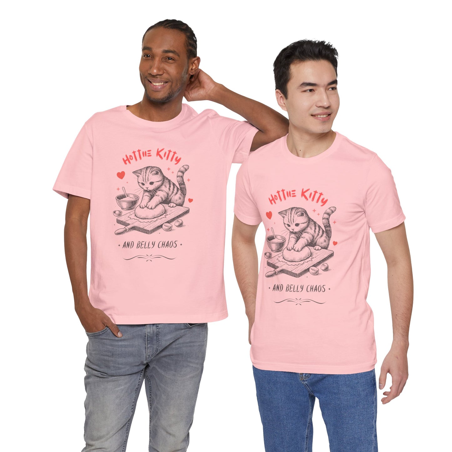 Survive Chaos with Humor β Hottie Kittie Belly Chaos T-shirt