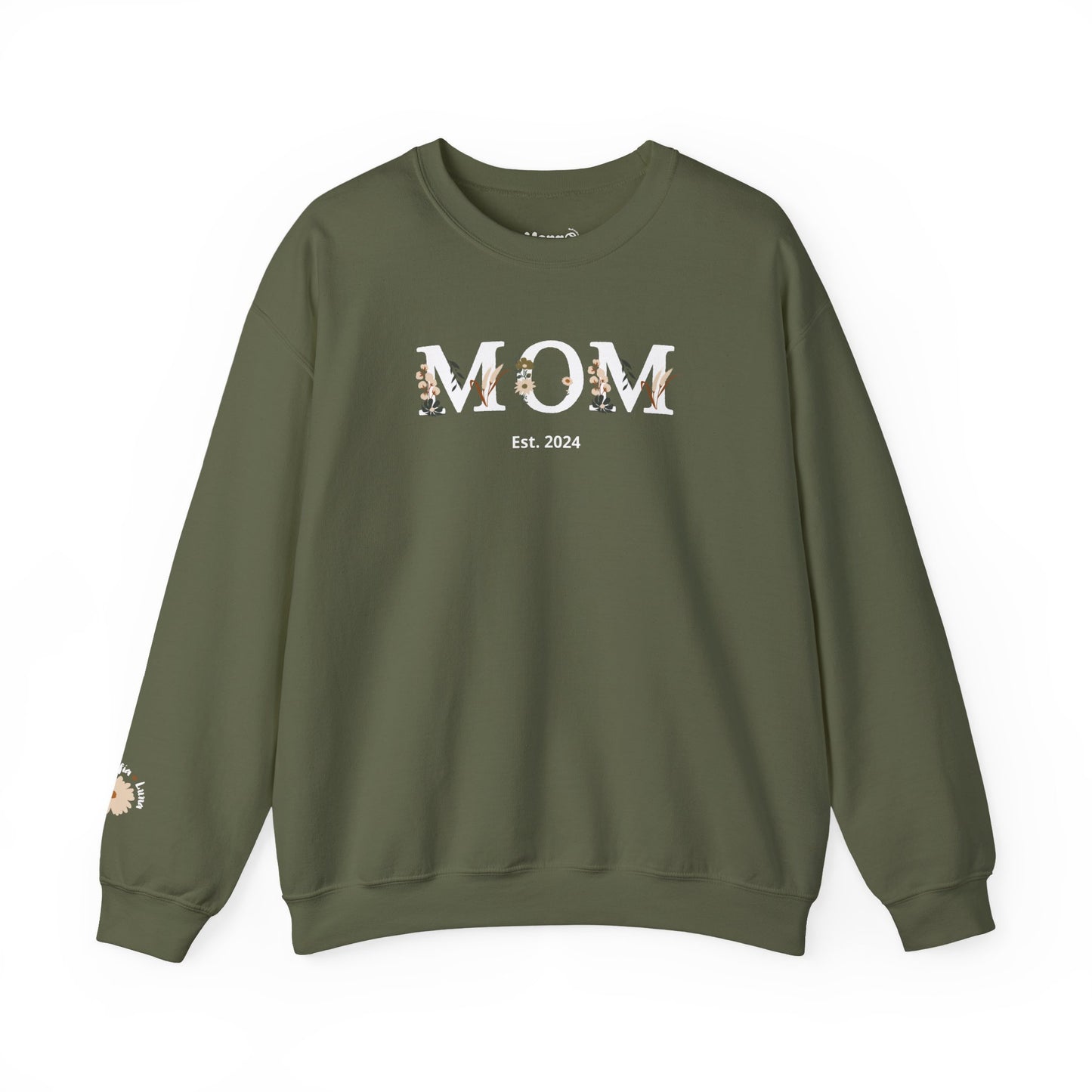 Personalized Floral Mom Sweatshirt | Cozy Gift for New Moms | A Unique Gift That Celebrates Your Motherhood