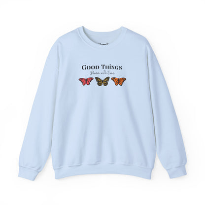 Good Things Bloom Hoodie – Healing, Growth & Patience Sweatshirt