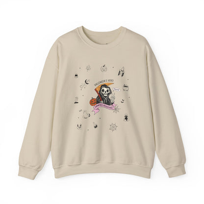 Halloween Personalizable Grim Reaper Sweatshirt | Funny Adulting Sweatshirt – My Resolutions Are Ghosted