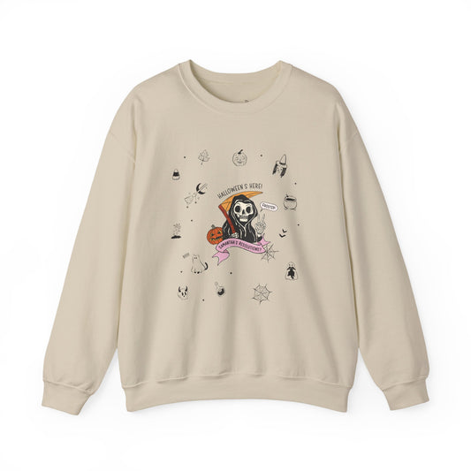 Halloween Personalizable Grim Reaper Sweatshirt | Funny Adulting Sweatshirt – My Resolutions Are Ghosted