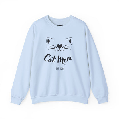 Personalized Cat Mom Sweatshirt | Est. (Date) | Cozy & Customizable Gift for Cat Lovers