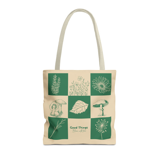 "Good Things Bloom with Time” Tote – For Projects, Plans & Everything In Between