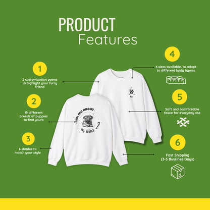 Personalized Sweatshirt for Dog Parents -  With Your Dog’s Name and Breed