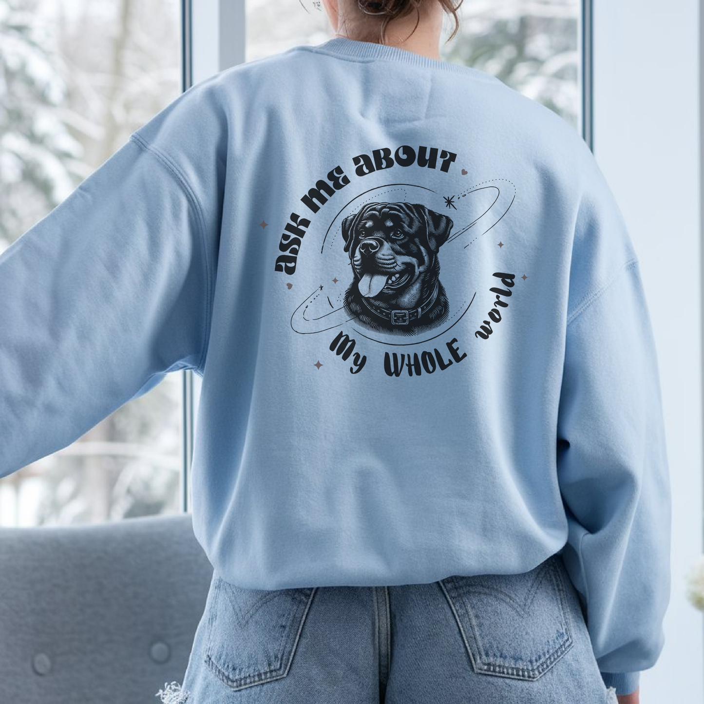 Personalized Sweatshirt for Dog Parents -  With Your Dog’s Name and Breed