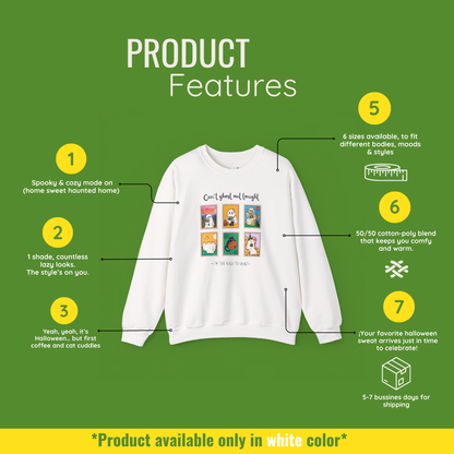 Halloween Comfy Ghost Sweatshirt | Adorable & Funny Halloween Gift – I´m too bussy to haunt tonight