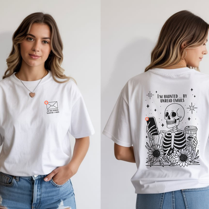 Personalized Funny Skeleton Halloween T-Shirt | Adulting Humor Tee – The Real Horror: My Inbox