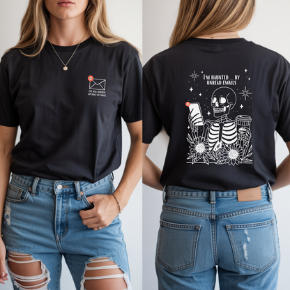 Personalized Funny Skeleton Halloween T-Shirt | Adulting Humor Tee – The Real Horror: My Inbox