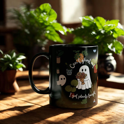 Halloween Plant Lover Ghost Mug | Funny Cozy Mug for Plant Parents – I Got Plants Tonight