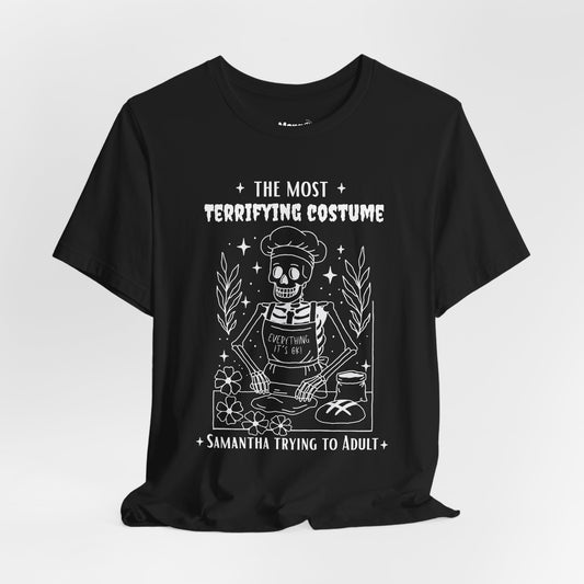 Personalized Halloween Skeleton T-Shirt | Funny Adulting Unisex Halloween Tee – The Horror to be Adult