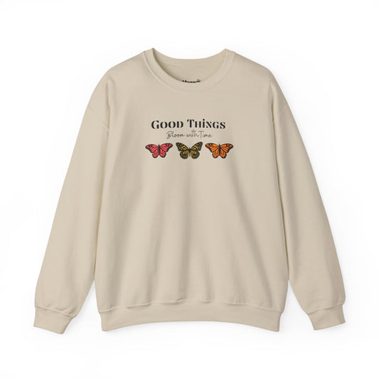 Good Things Bloom Hoodie – Healing, Growth & Patience Sweatshirt