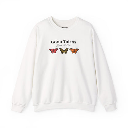 Good Things Bloom Hoodie – Healing, Growth & Patience Sweatshirt