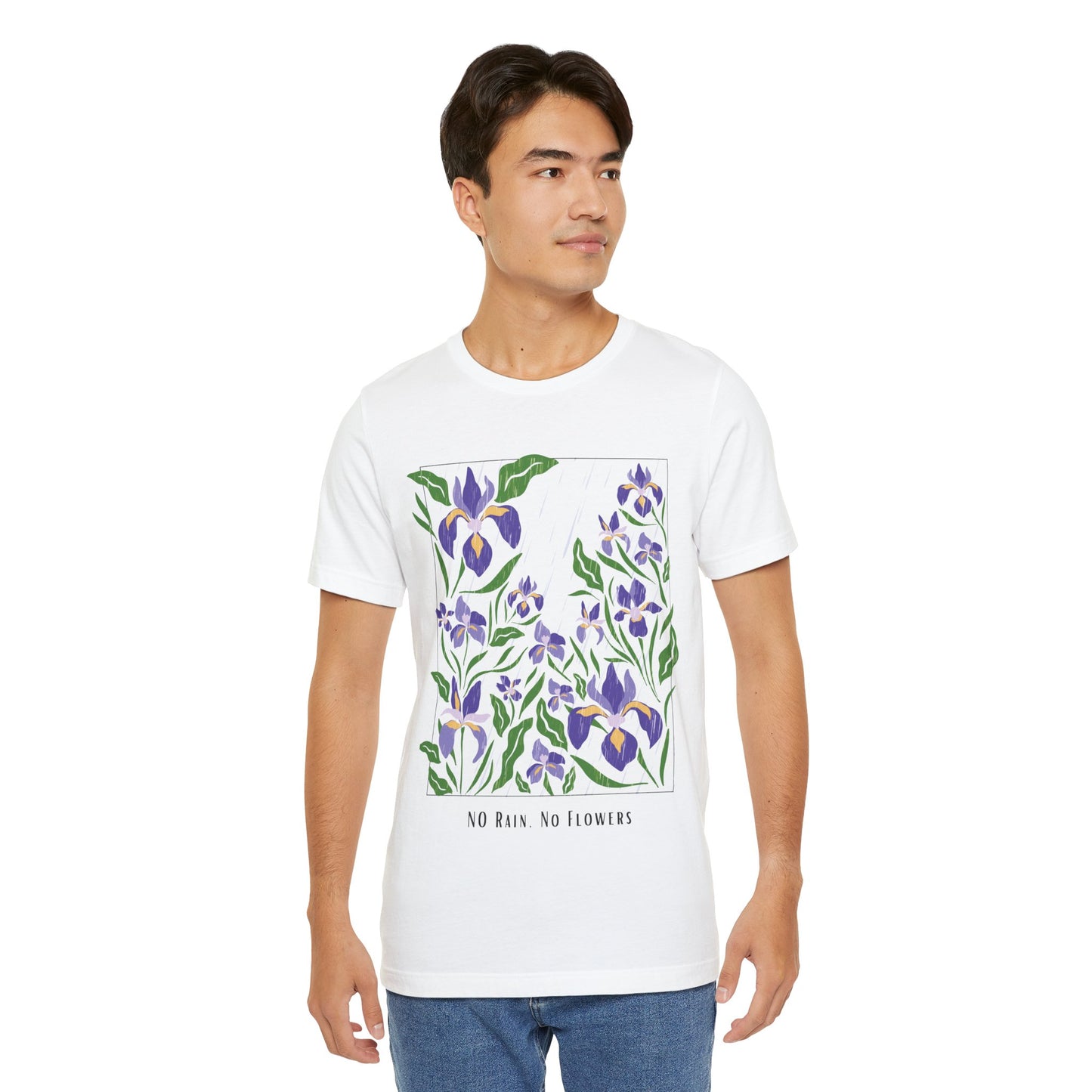 No Rain, No Flowers – Inspirational T-Shirt for Personal Growth