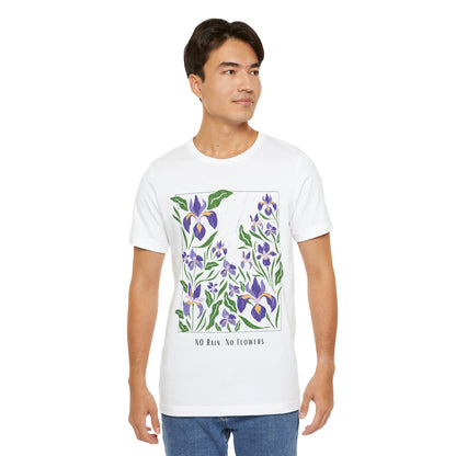 No Rain, No Flowers – Inspirational T-Shirt for Personal Growth