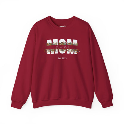 Personalized Mom Sweatshirt  - White Floral Design for Mother's Day