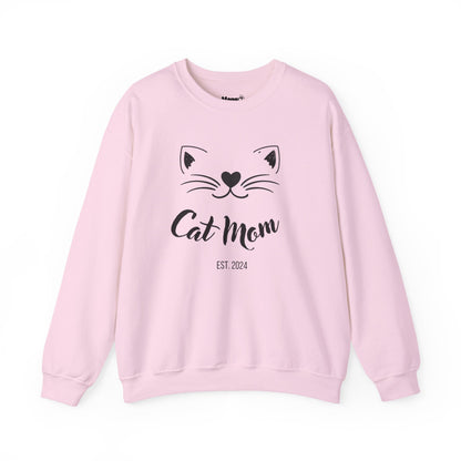 Personalized Cat Mom Sweatshirt | Est. (Date) | Cozy & Customizable Gift for Cat Lovers