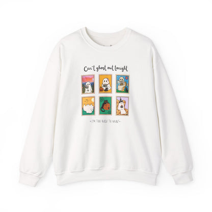 Halloween Comfy Ghost Sweatshirt | Adorable & Funny Halloween Gift – I´m too bussy to haunt tonight